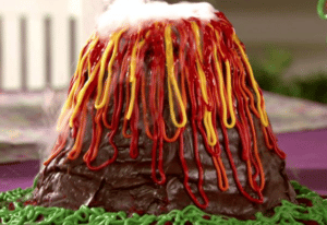 How to make a volcano cake erupt