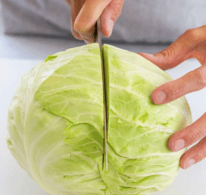 How to Cut Green Cabbage