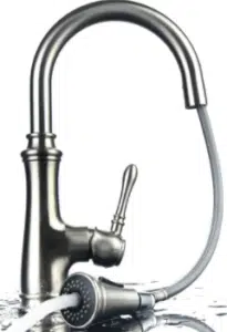 , kitchen faucet with pull-down sprayer,