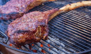 How to cook a cowboy steak on charcoal grill