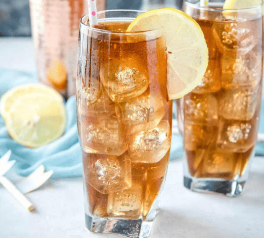 What alcohol goes well with peach iced tea